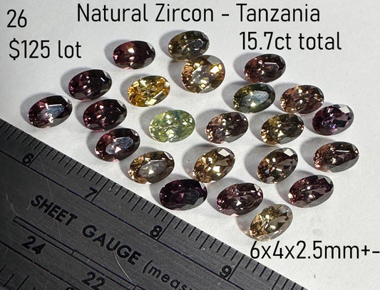 Zircon - Natural - Tanzania - 15.7ct total