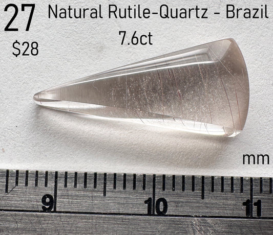 Rutilated Quartz - Natural - Brazil - 7.6ct