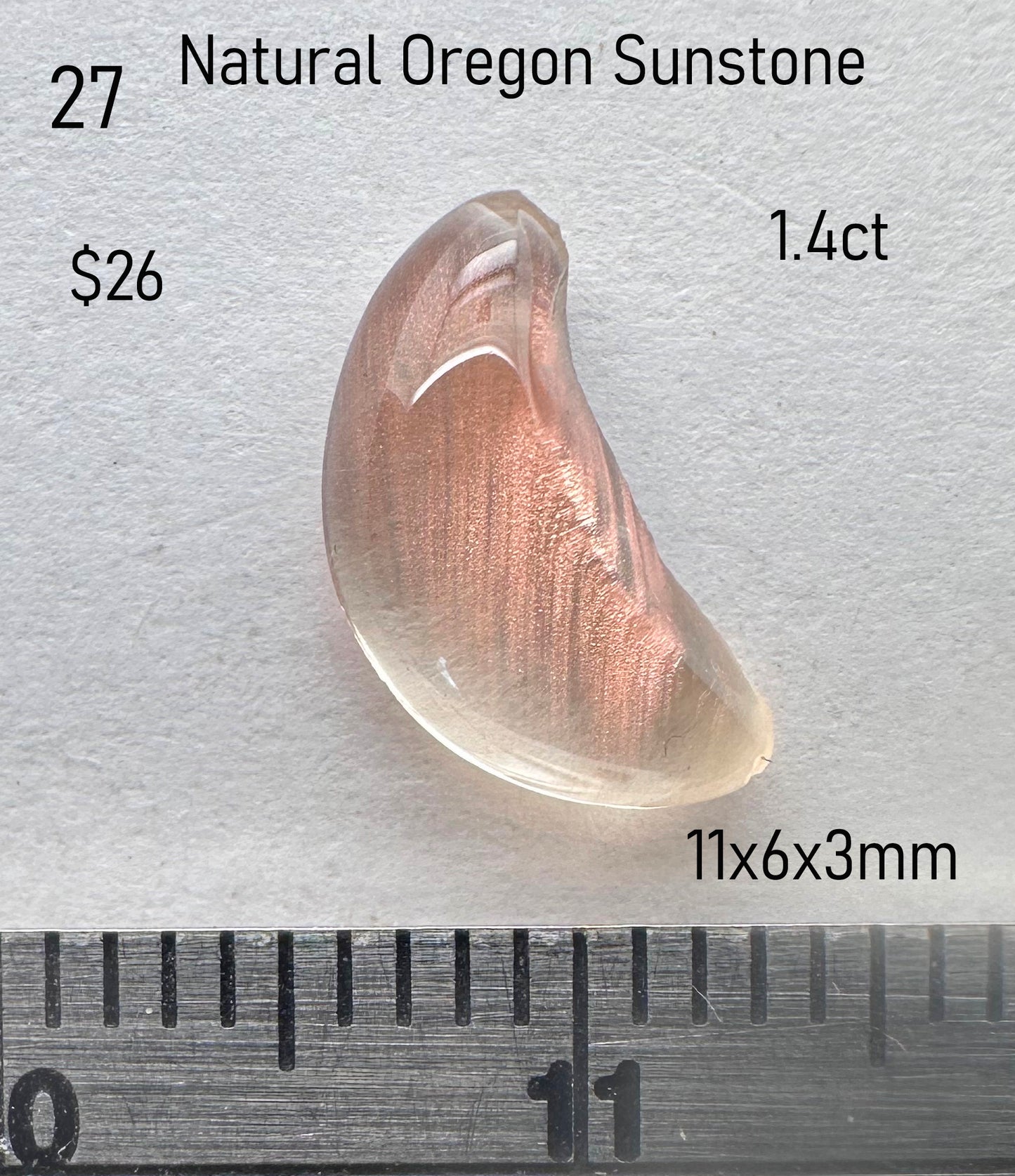 Sunstone - Natural - Oregon - 1.4ct