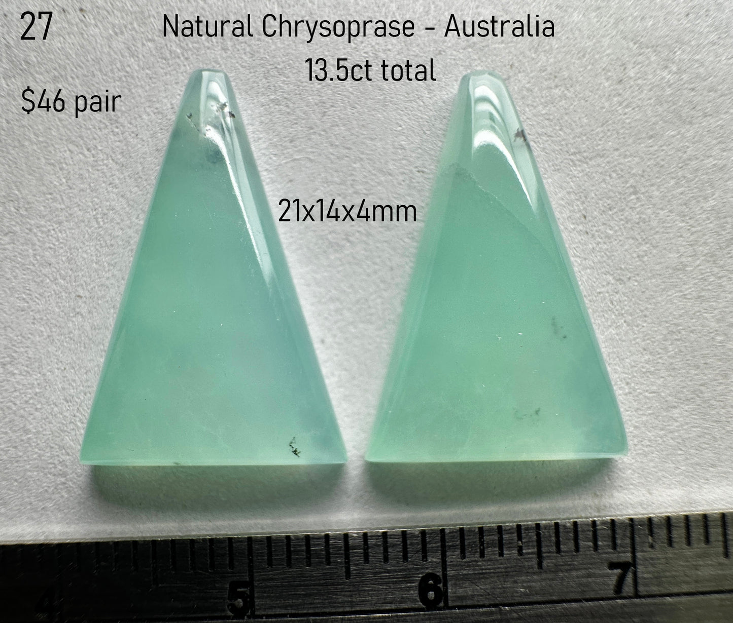 Chrysoprase - Natural - Australia - 13.5ct total