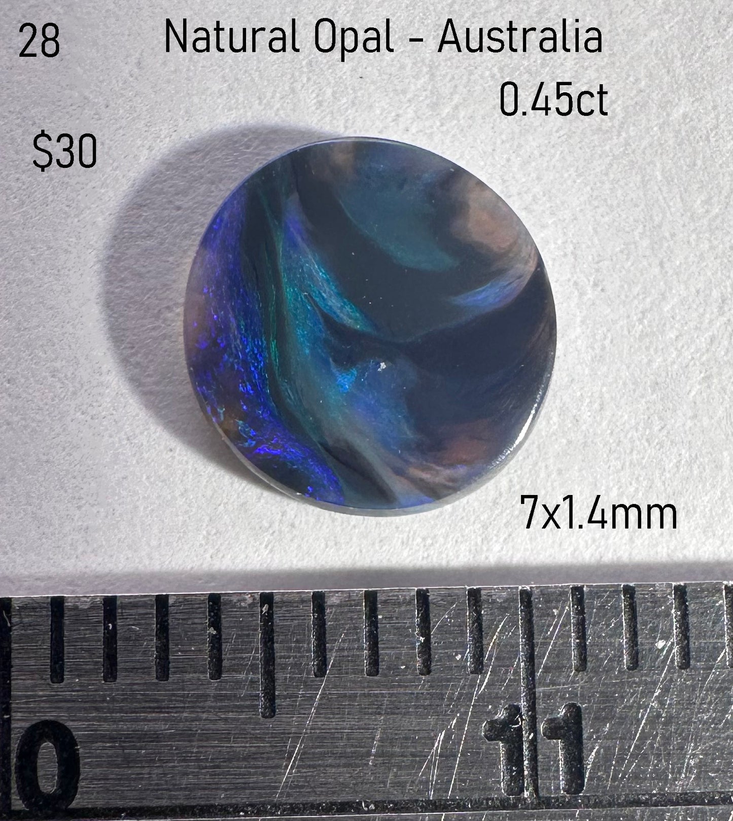Opal - Natural - Lightning Ridge - Australia - 0.45ct