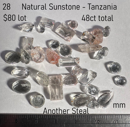 Sunstone - Natural - Tanzania - 48ct total