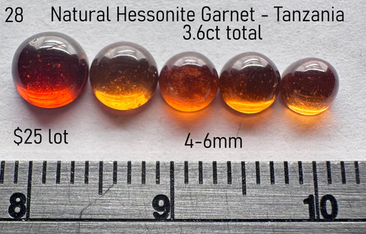 Garnet - Natural - Hessonite - Tanzania - 3.6ct total