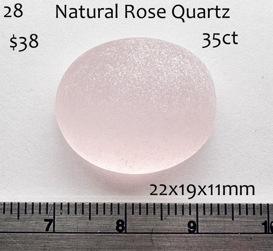 Rose Quartz - Natural - Bolivia - Frosted - 35ct