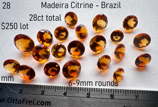Citrine - Heated - Brazil - 28ct total