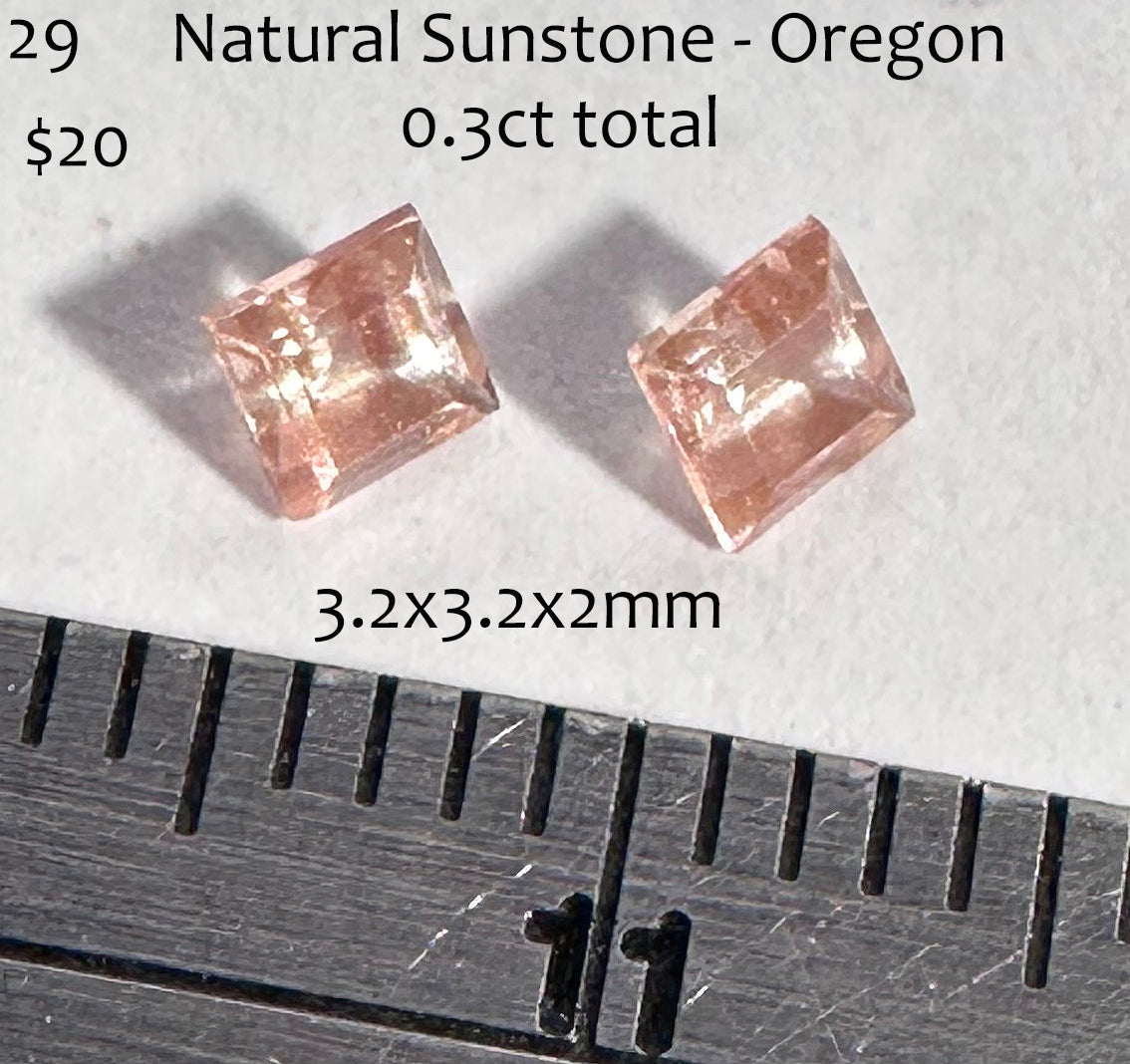 Sunstone - Natural - Oregon - 0.3ct total