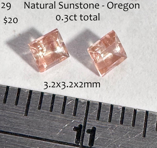 Sunstone - Natural - Oregon - 0.3ct total
