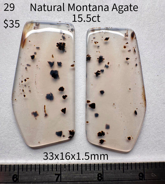 Montana Agate - Natural - Montana - 15.5ct total