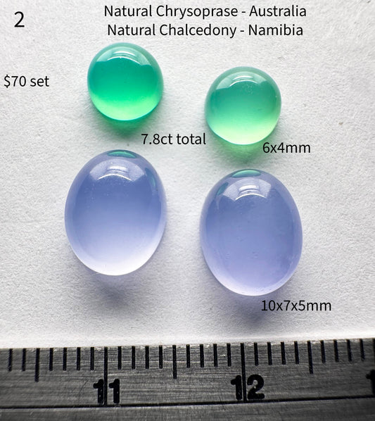 Chrysoprase - Natural - Australia - Chalcedony - Namibia - 7.8ct total