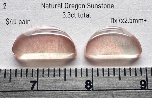 Sunstone - Natural - Oregon - 3.3ct total