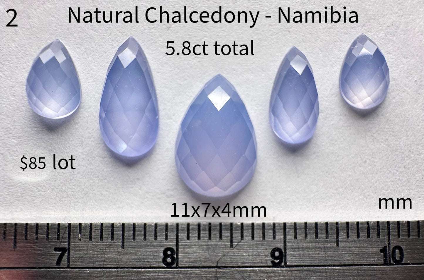 Chalcedony - Natural - Namibia - 5.8ct total