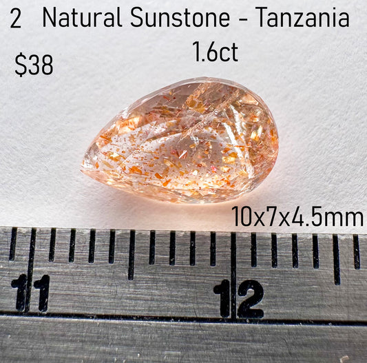 Sunstone - Natural - Tanzania - 1.6ct