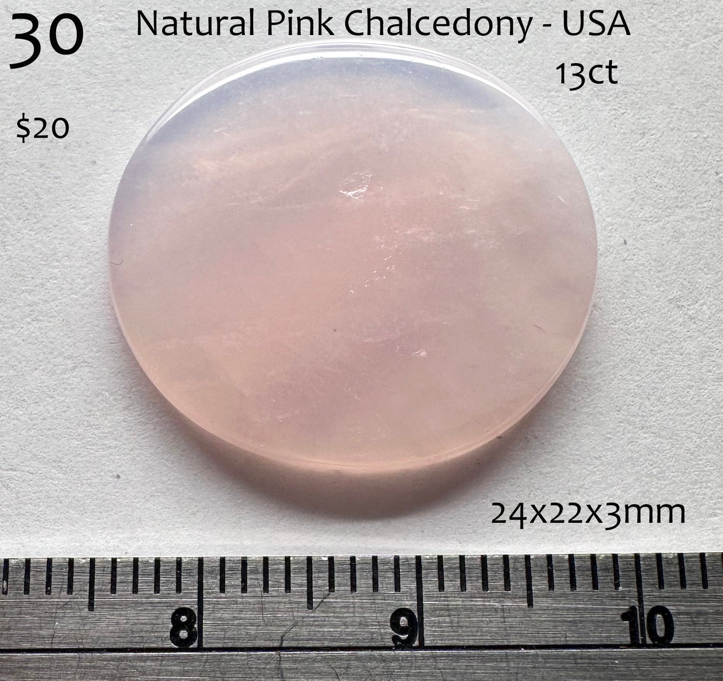 Rose Quartz - Natural - Bolivia - 13ct
