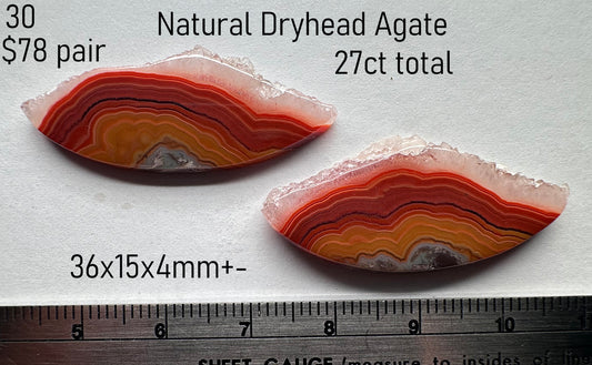 Agate - Natural - Montana - Dryhead - 27ct total