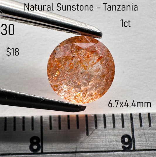 Sunstone - Natural - Tanzania - 1ct