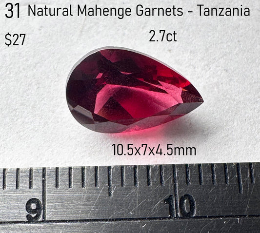 Garnet - Natural - Mahenge - Tanzania - 2.7ct total