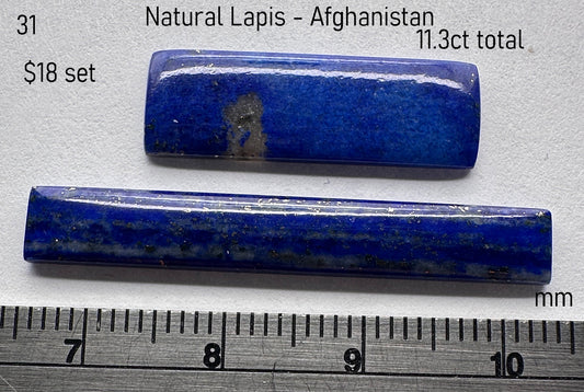 Lapis - Natural - Afghanistan - 11.3ct total