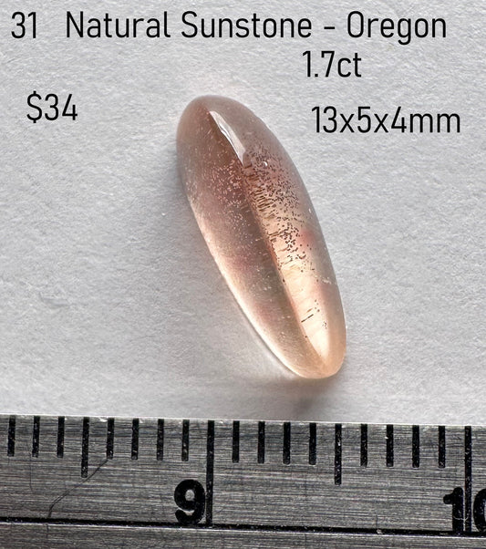 Sunstone - Natural - Oregon - 1.7ct