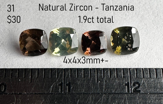 Zircon - Natural - Tanzania - 1.9ct total