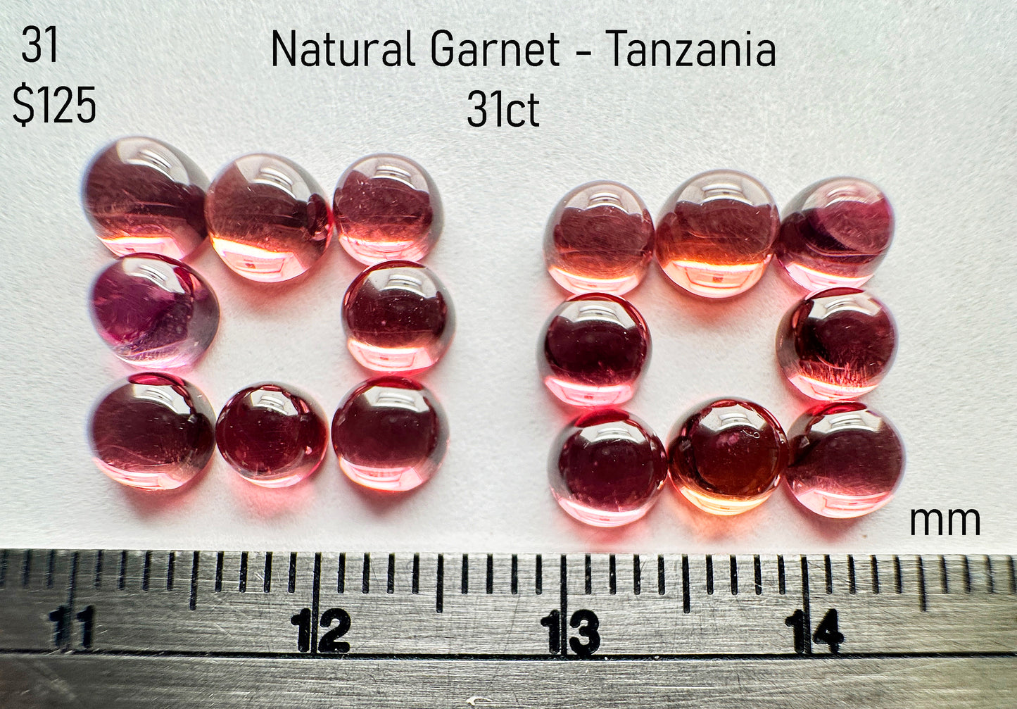 Garnet - Natural - Tanzania - 15ct total