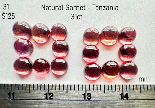 Garnet - Natural - Tanzania - 15ct total