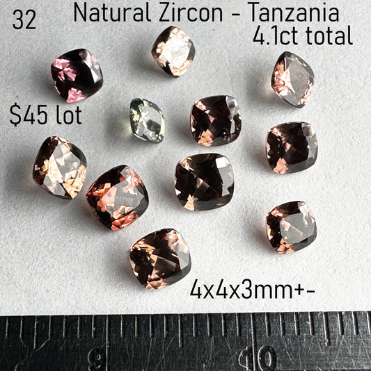 Zircon - Natural - Tanzania - 4.1ct total