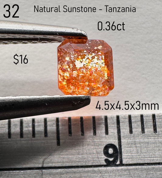Sunstone - Natural - Tanzania - 0.36ct