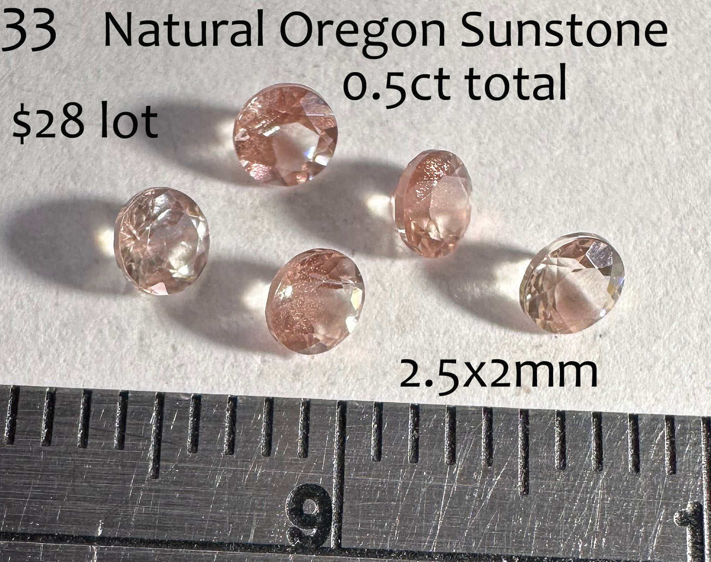 Sunstone - Natural - Oregon - 0.5ct total