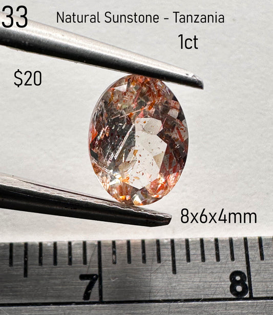 Sunstone - Natural - Tanzania - 1ct