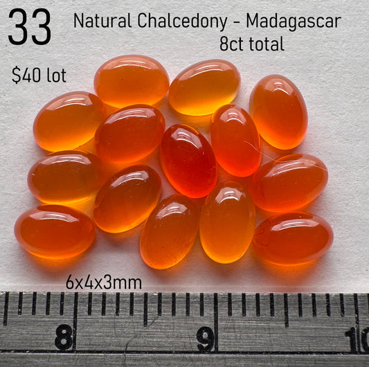 Chalcedony - Natural - Madagascar - 8ct total