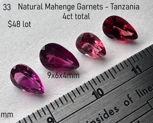 Garnet - Natural - Mahenge - Tanzania - 4ct total