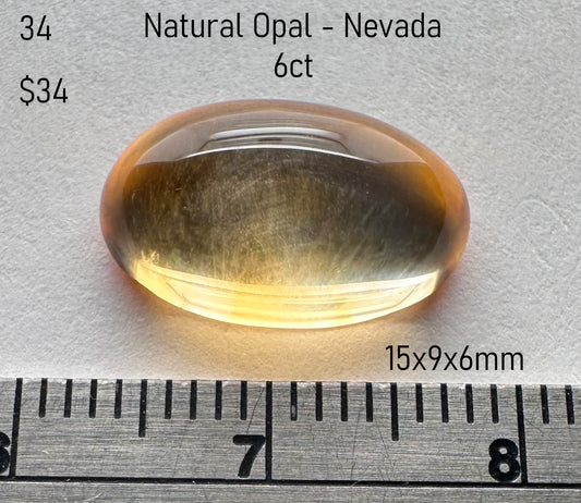 Opal - Natural - Yellow - Nevada - 6ct