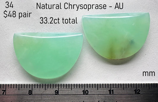 Chrysoprase - Natural - Australia - 33.2ct total