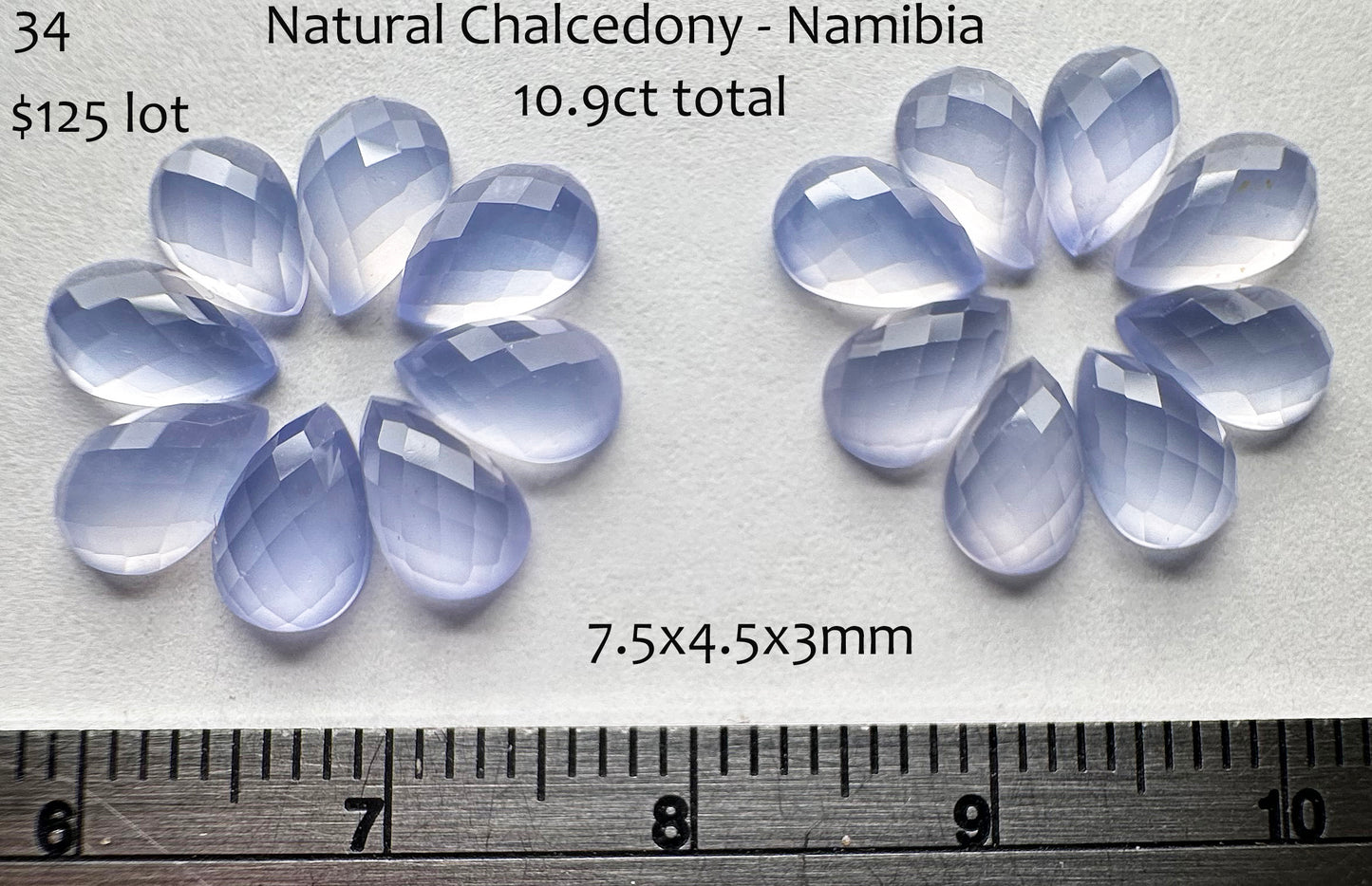 Chalcedony - Natural - Namibia - 10.9ct total
