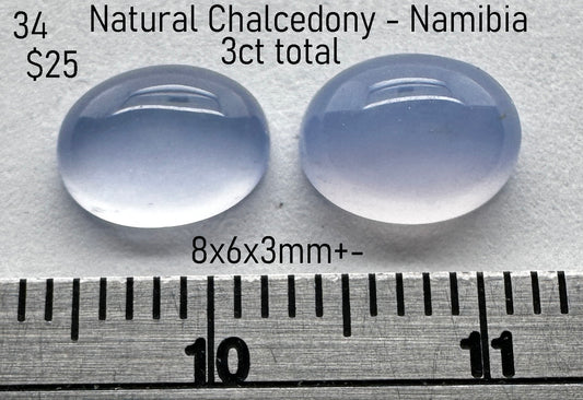Chalcedony - Natural - Namibia - 3ct total