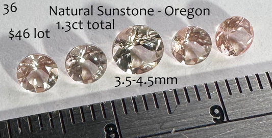 Sunstone - Natural - Oregon - 1.3ct total