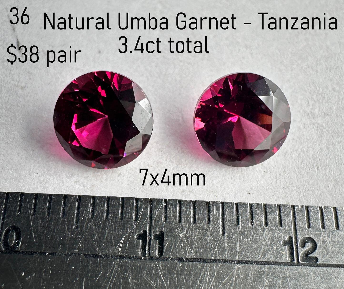Garnet - Natural - Tanzania - Umba - 3.4ct total