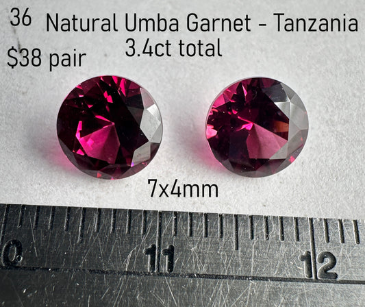 Garnet - Natural - Tanzania - Umba - 3.4ct total