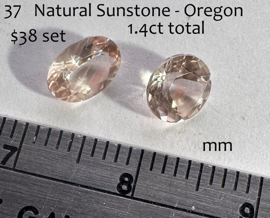 Sunstone - Natural - Oregon - 1.4ct total