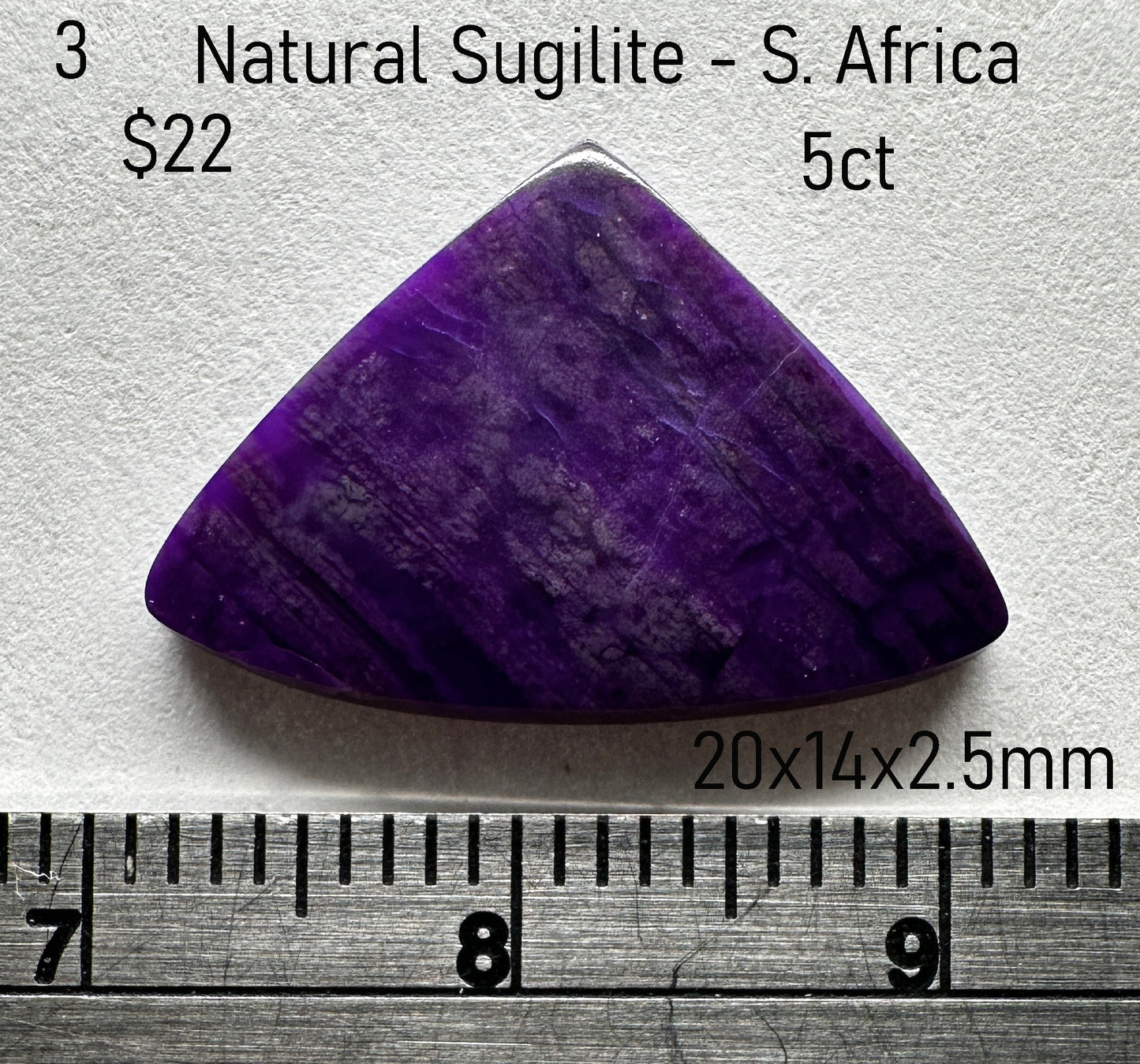 Sugilite - Natural - South Africa - 5ct