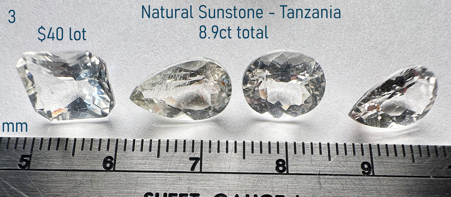 Sunstone - Natural - Tanzania - 8.9ct total