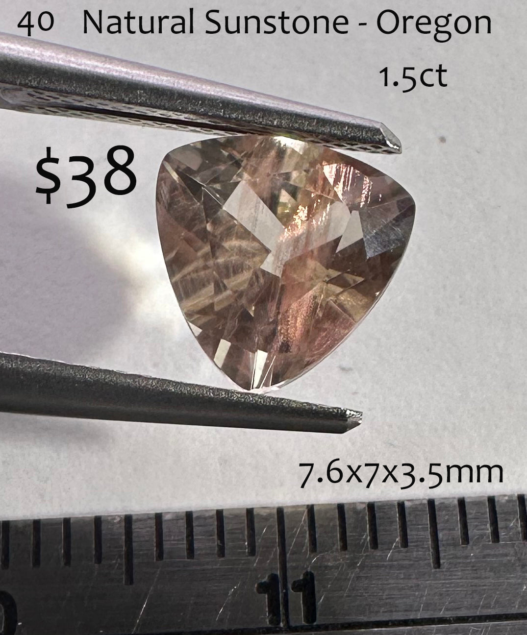 Sunstone - Natural - Oregon - 1.5ct total
