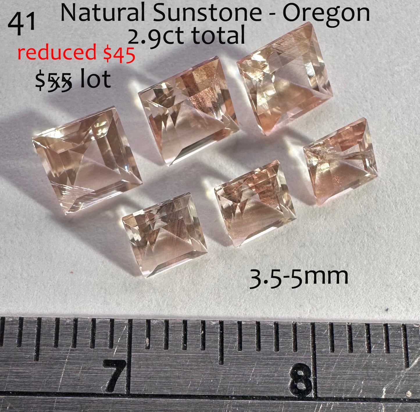 Sunstone - Natural - Oregon - 2.9ct total