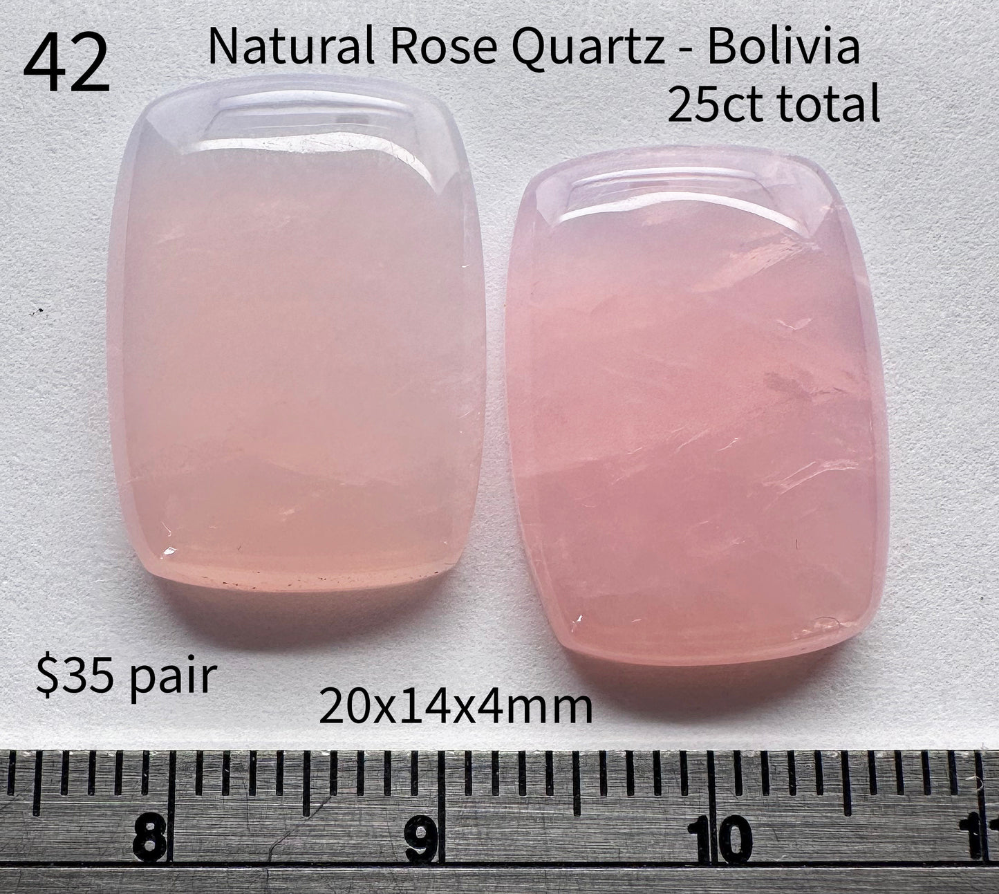 Rose Quartz - Natural - Bolivia - 25ct