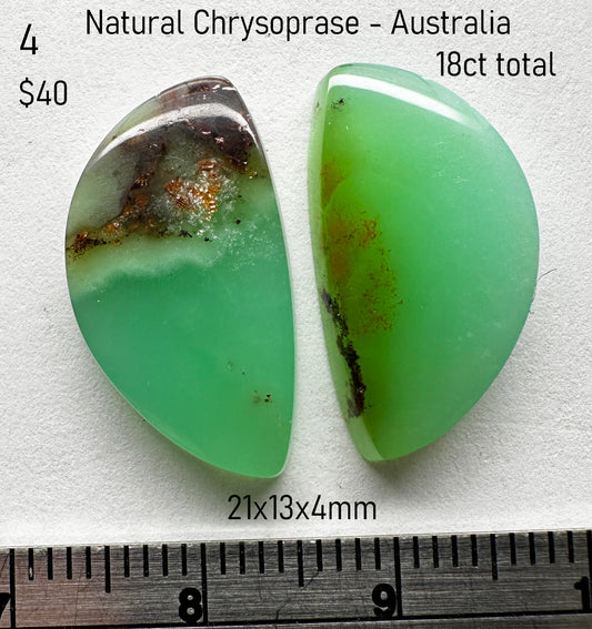 Chrysoprase - Natural - Australia - 18ct total