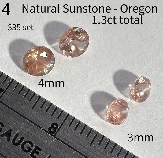 Sunstone - Natural - Oregon - 1.3ct total