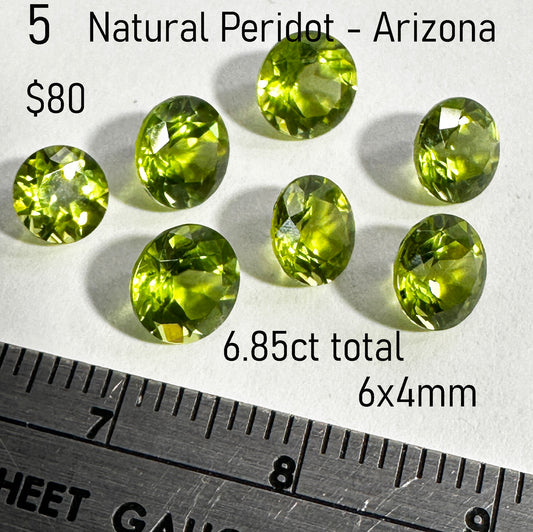 Peridot - Natural - Arizona - 6.85ct total