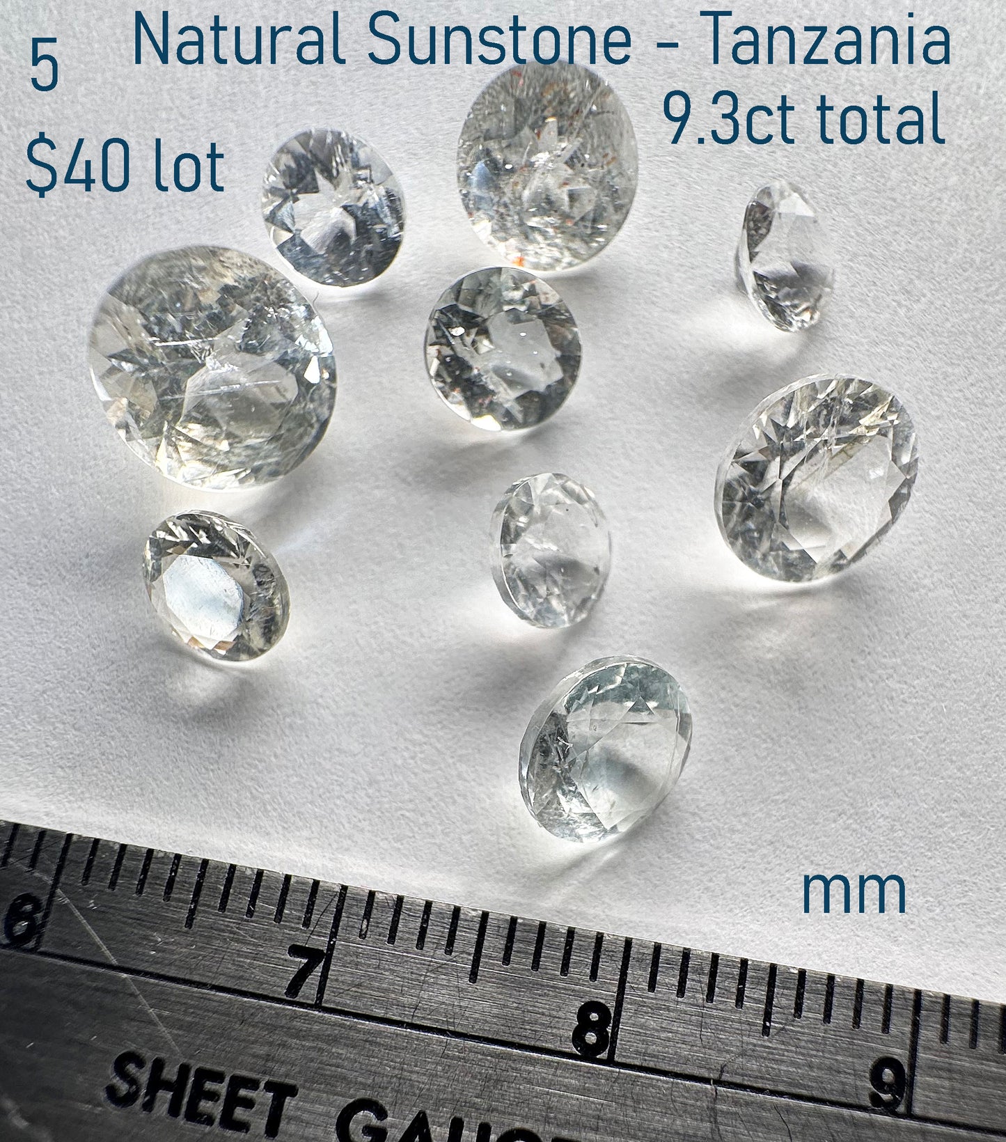 Sunstone - Natural - Tanzania - 9.3ct total