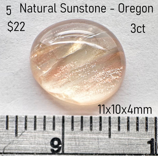 Sunstone - Natural - Oregon - 3ct