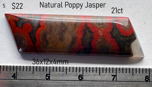 Poppy Jasper - Natural - USA - 21ct